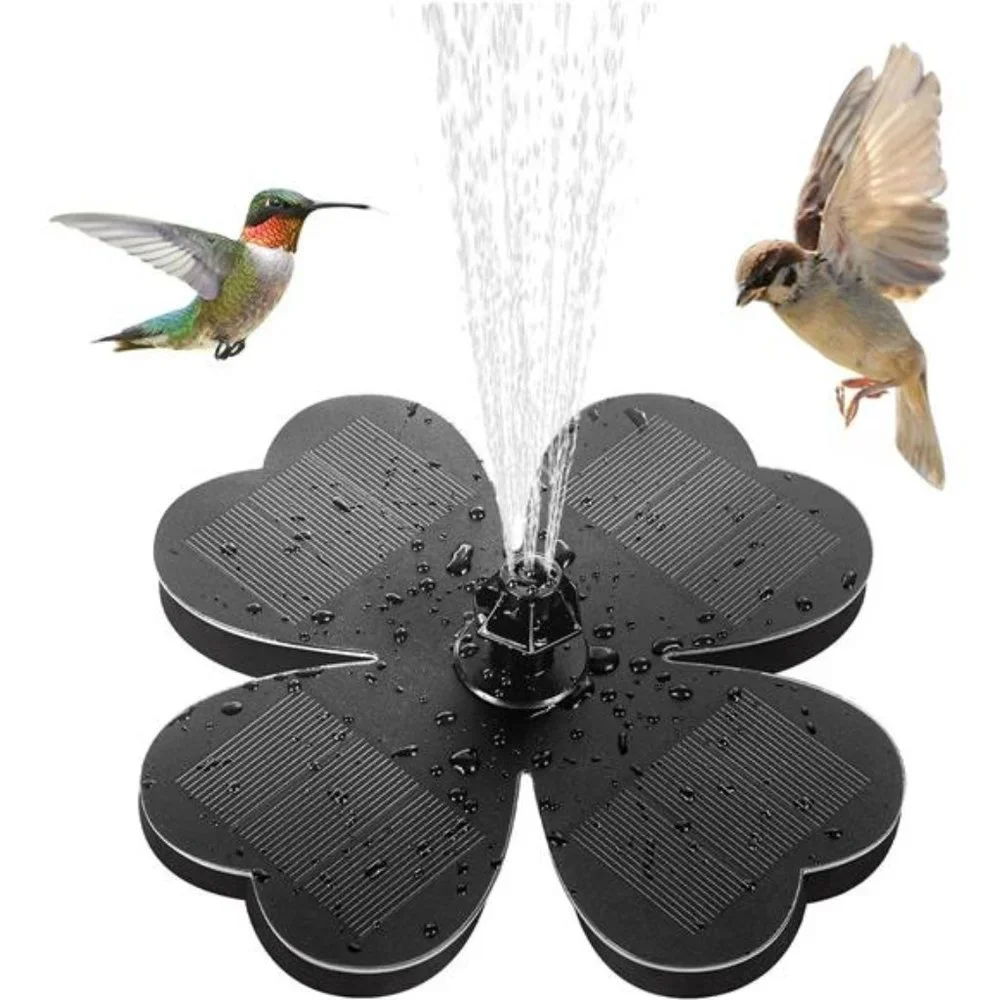 Solar Fountain Pump for Bird Bath, Lucky Clover Solar Water Pump for Pond